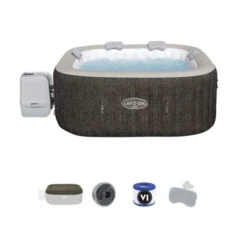 Spa Gonflable Bestway Lay-Z Spa CABO HydroJet 6 Places -Equipements De Piscine spa gonflable carre lay z spa cabo hydrojet 4 6 places