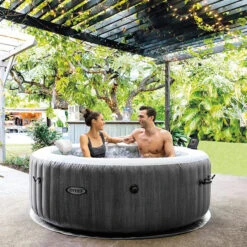 Spa Gonflable Intex PureSpa Baltik 4 Places -Equipements De Piscine spa gonflable intex purespa baltik 4 places ambiance