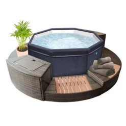 Spa Portable Netspa Octopus Seul 4 à 6 Personnes -Equipements De Piscine spa gonflable poolstar netspa octopus 4