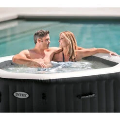 Spa Gonflable Intex PureSpa Carbone 4 Places 32 Spa Gonflable Intex PureSpa Carbone 4 Places -Equipements De Piscine spa gonflable raviday jets bulles 1