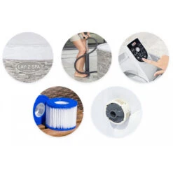 Spa Semi-rigide Bestway Lay-Z-Spa VANCOUVER AirJet Plus 5 Places -Equipements De Piscine spa gonflable rond lay z spa vancouver airjet plus accessoires