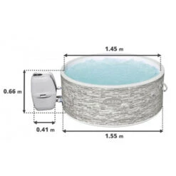 Spa Semi-rigide Bestway Lay-Z-Spa VANCOUVER AirJet Plus 5 Places -Equipements De Piscine spa gonflable rond lay z spa vancouver airjet plus dimensions