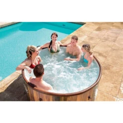 Spa Semi-rigide Bestway Lay-Z Spa HELSINKI AirJet 7 Places -Equipements De Piscine spa helsinki ambiance min 1