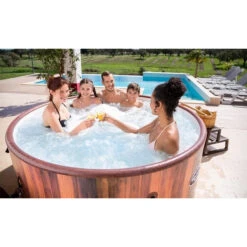 Spa Semi-rigide Bestway Lay-Z Spa HELSINKI AirJet 7 Places -Equipements De Piscine spa helsinki ambiance apero min 1