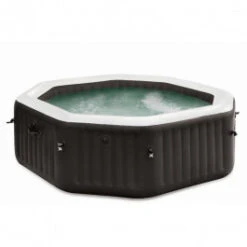 Structure Gonflable Seule Pour Spa Bulles/Jets Octogonal Noir 4 Personnes Intex (réf. 28454EX)