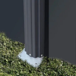 GRE Piscine Ronde Acier Gré Gris Anthracite - Ø 4,60 X 1,20 M -Equipements De Piscine structure piscine acier gre anthracite 1